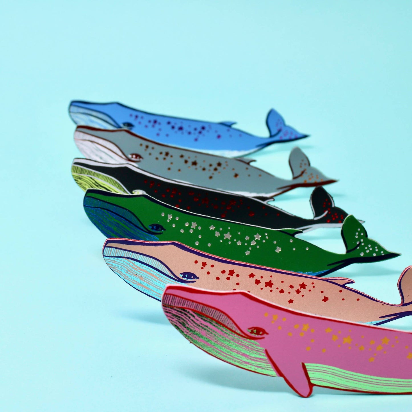 Whale 'Sail with Me' Bookmark - Green