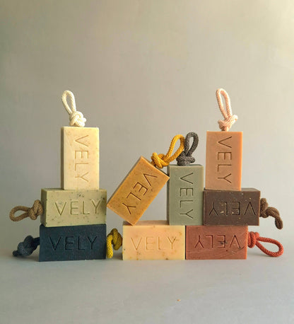 Natural Handmade Soap On A Rope "Italian Summer"
