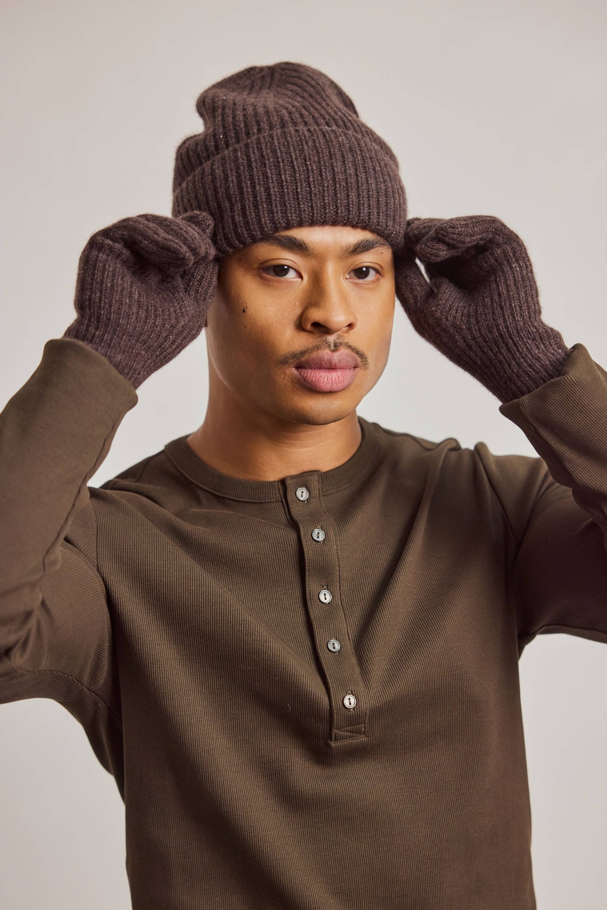 Cashmere Gloves - Chocolate Brown - AW26