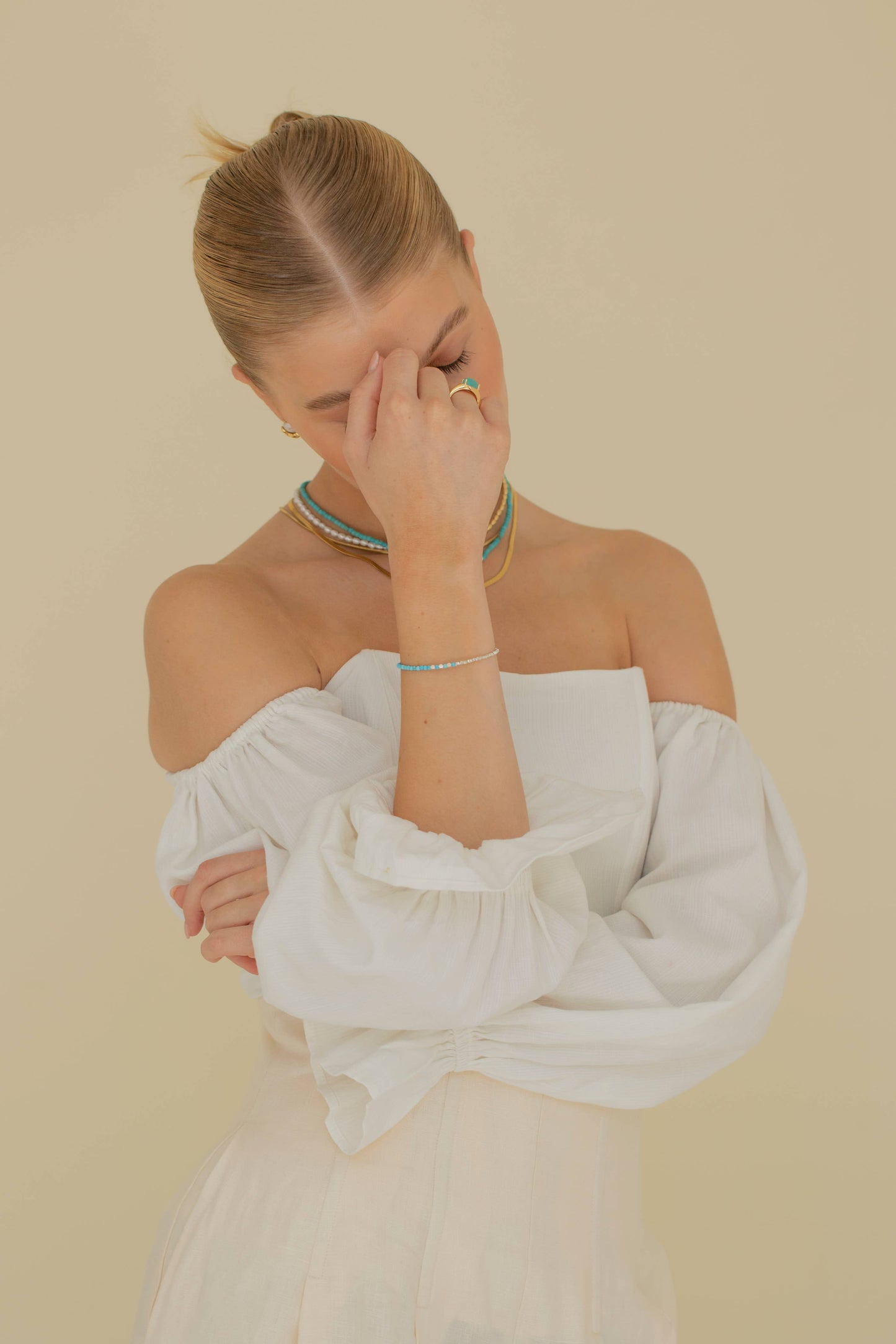 NORI Turquoise 925 Sterling Silver Bracelet - Waterproof