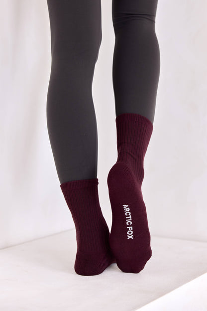The Everyday Socks - 100% Bamboo - Plum - AW25