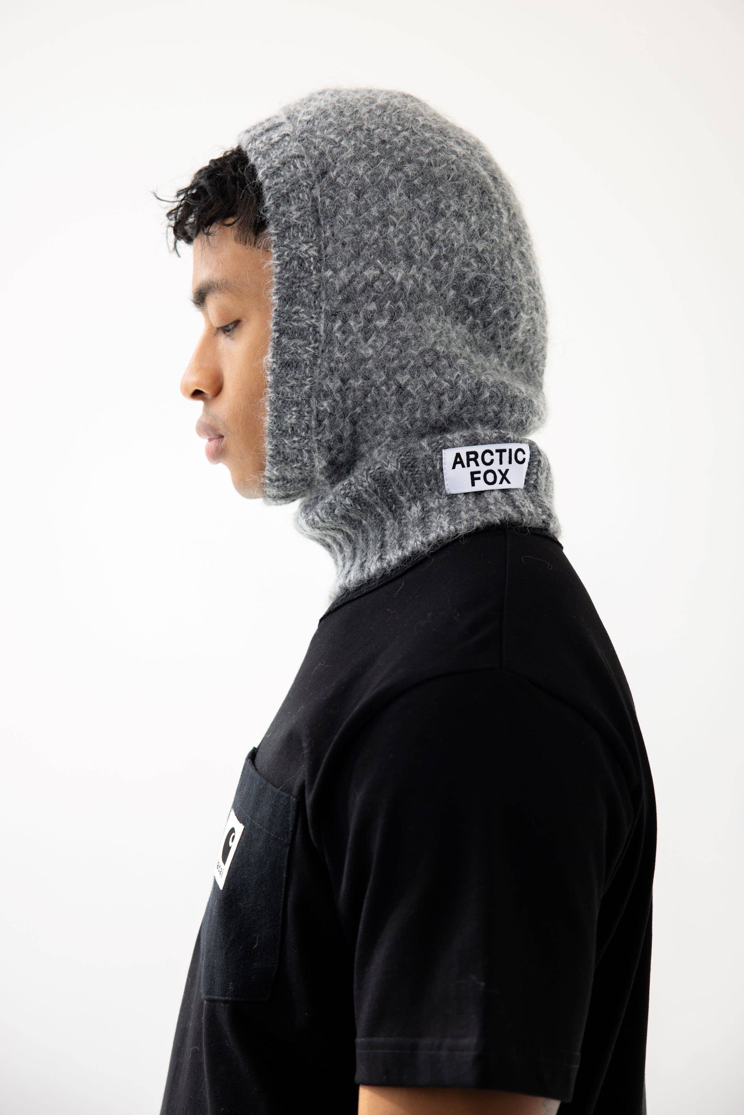 The Alpaca Balaclava Fitted Hood - Alpine Cloud - AW25