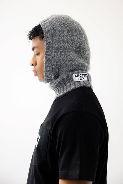 The Alpaca Balaclava Fitted Hood - Alpine Cloud - AW25
