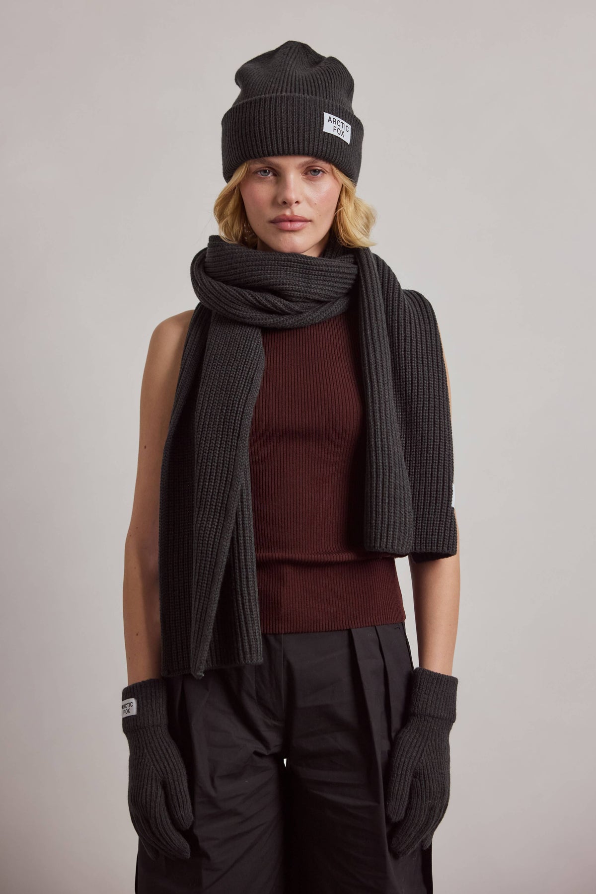 Recycled Bottle Scarf - Black Onyx - AW26