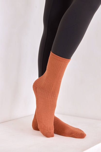The Everyday Socks - 100% Bamboo - Terracotta Clay - AW25