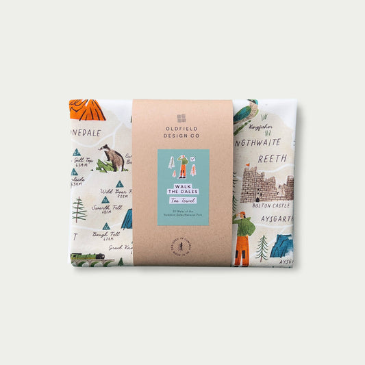Walk the Dales Tea Towel