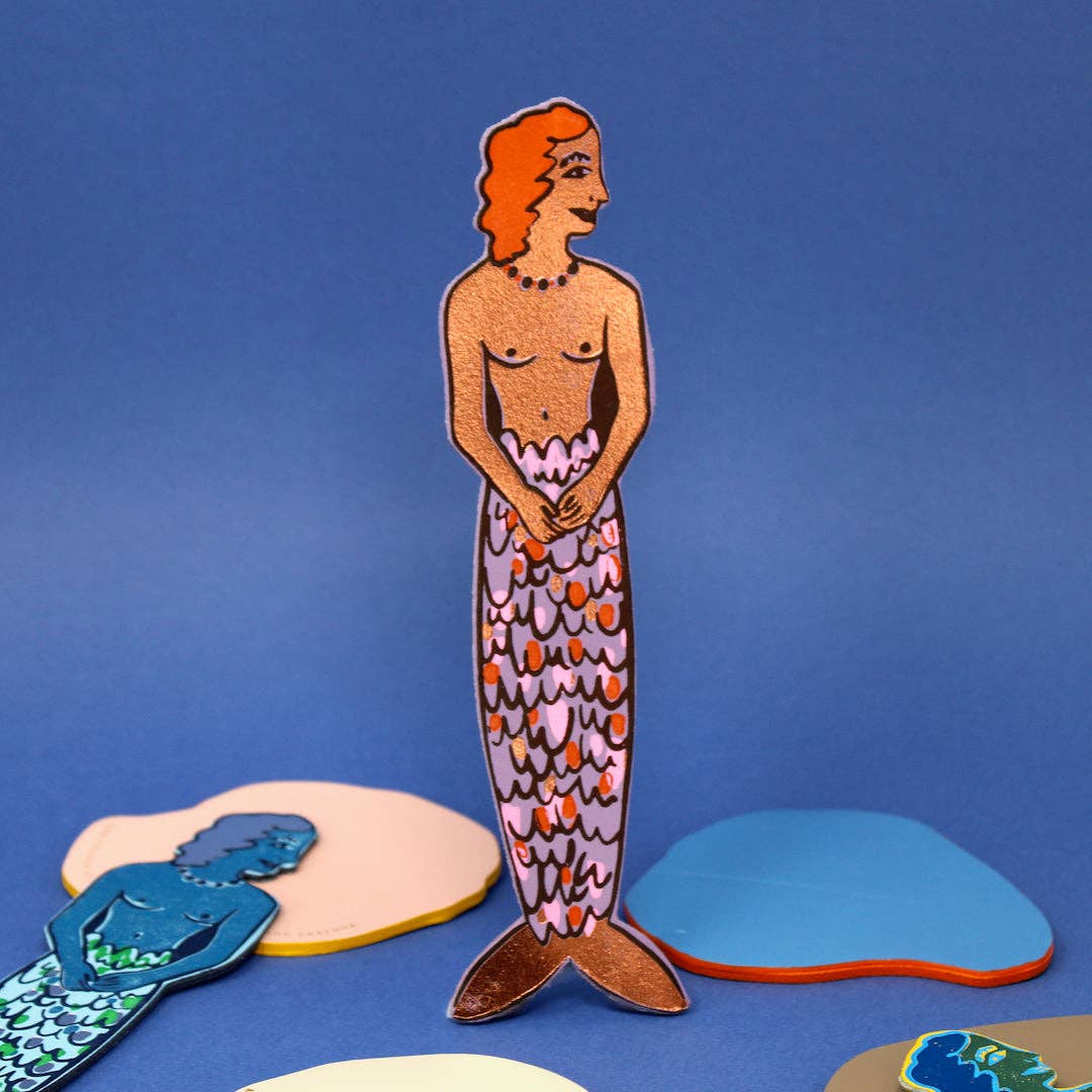Mer-Woman | Leather Bookmark: Lilac