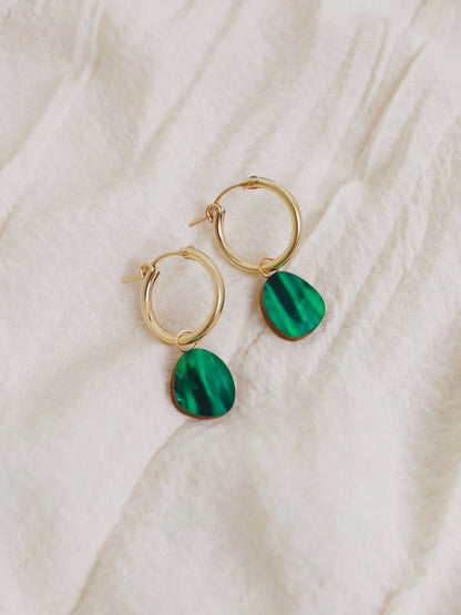 Beatrice Hoops in Emerald