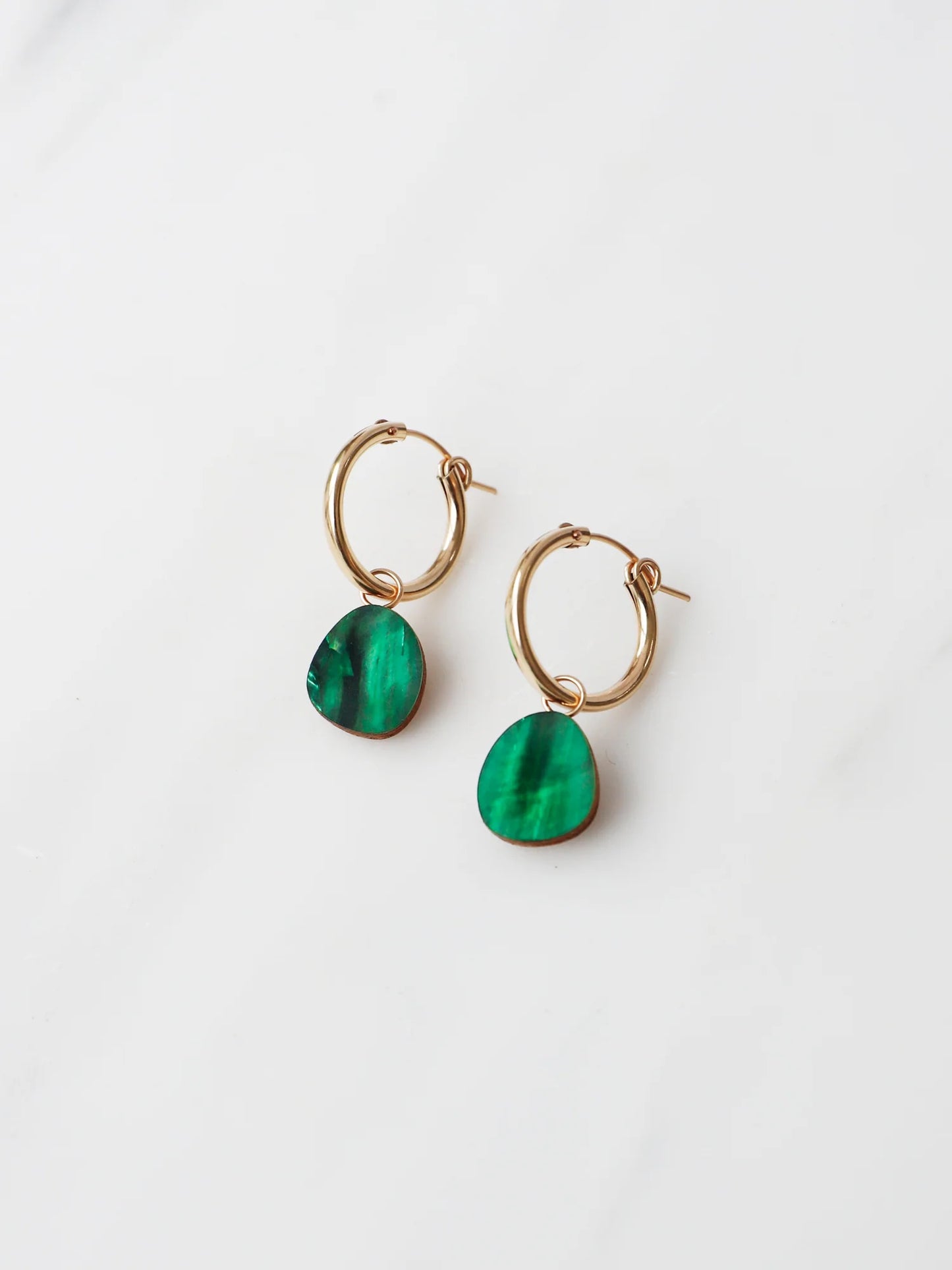 Beatrice Hoops in Emerald