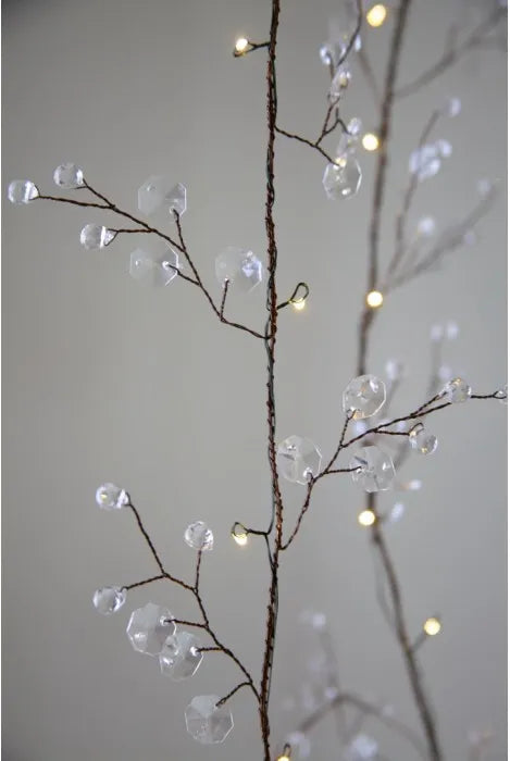 Clear Crystal Blossom Lights - Battery