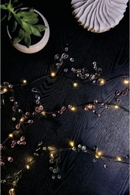 Clear Crystal Blossom Lights - Battery