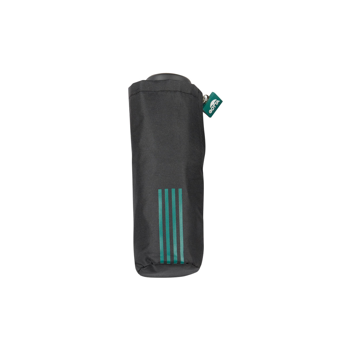 GOTTA MINI Folding Umbrella Black with colour details: Green