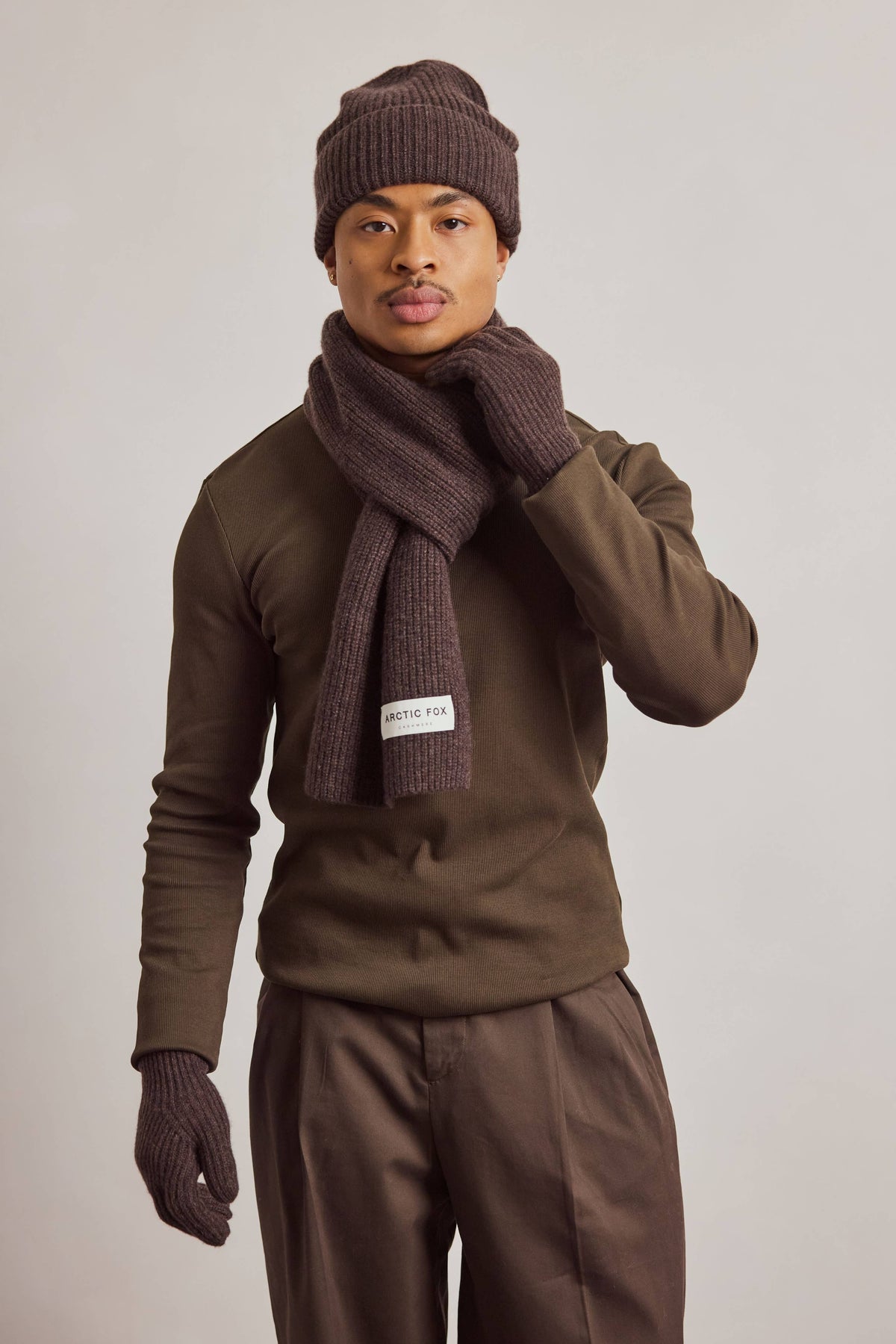 Cashmere Gloves - Chocolate Brown - AW26