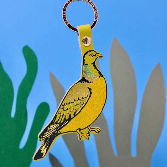 Feral Pigeon Key Fob: Acid Green