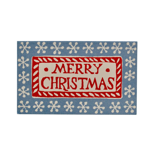 Pack of 6 Merry Christmas Gift Cards - Red and Blue