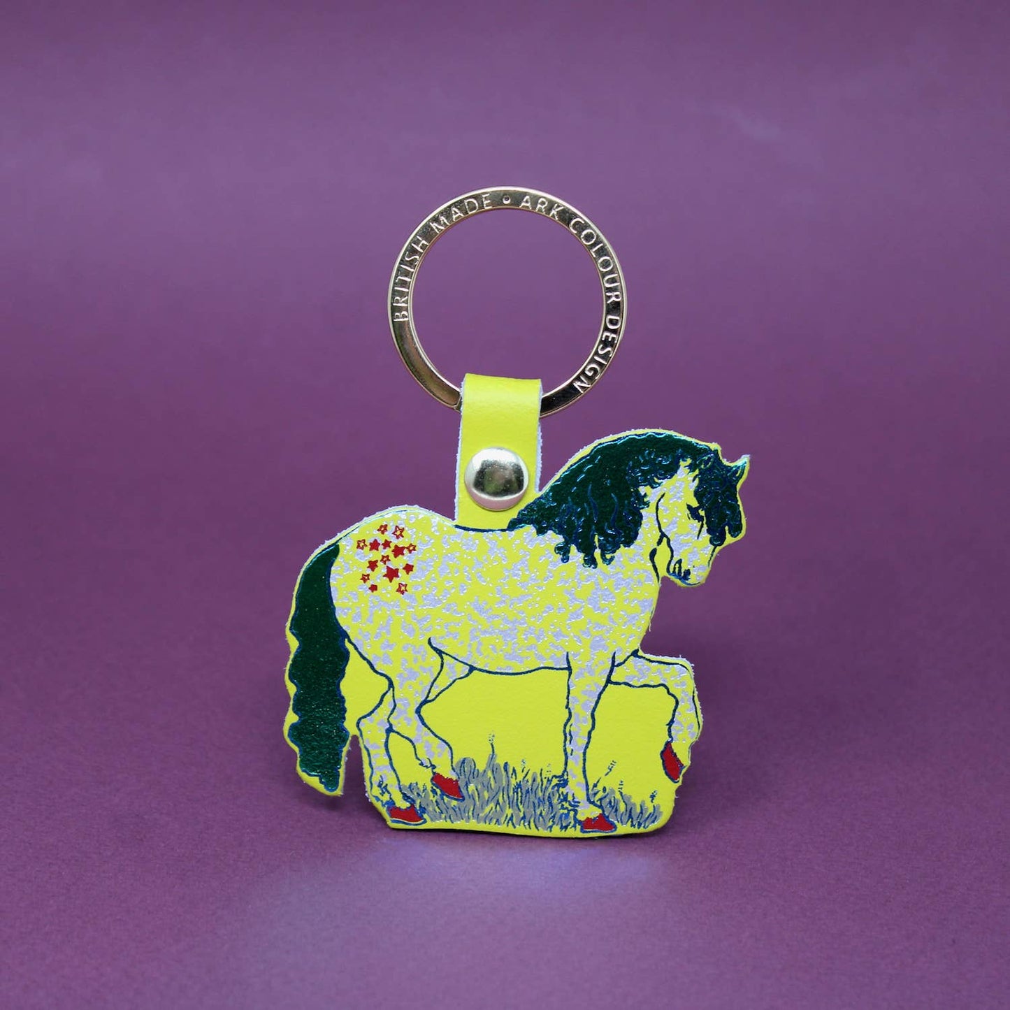 Horse Key Fob: Acid Green