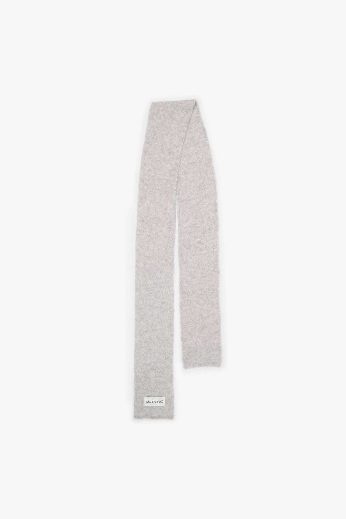 The Alpaca Skinny Scarf - Blizzard Grey