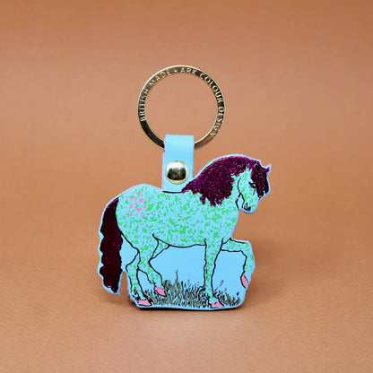 Horse Key Fob: Acid Green