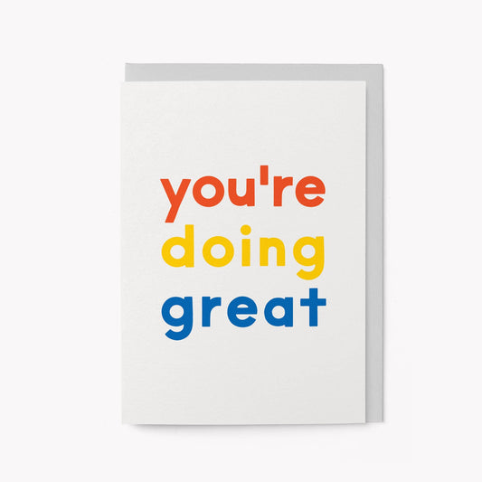 You're doing great