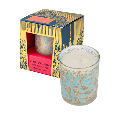 Enchanted Plant Wax Scented Vegan Candle (Amber and Tonka Bean)