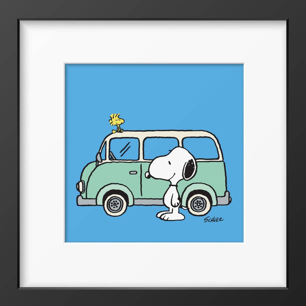 Peanuts Camper Framed Print Handmade