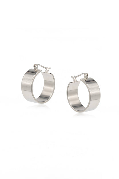 Silver Everyday Hoop Earrings - Charlotta