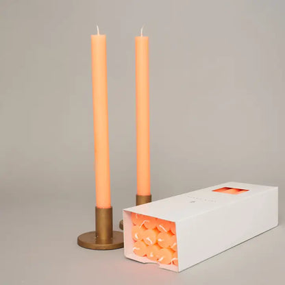 Dinner Candle (single candle) - Fluoro Orange