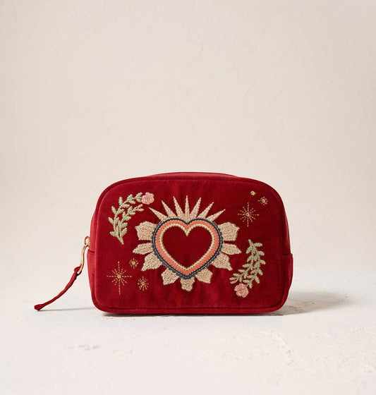 Sacred Heart Makeup Bag: Rouge / Velvet