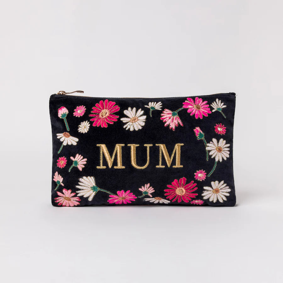 Mum Everyday Pouch - Charcoal Velvet
