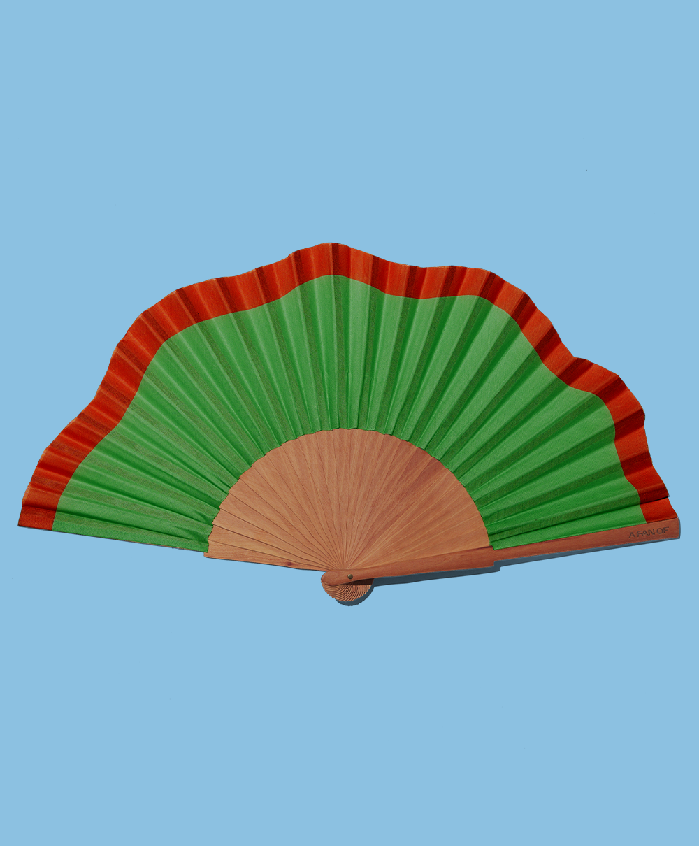 Fluid Shapes MAXI fan 100% handmade