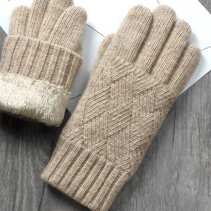 Double-Layered Wool Gloves for Men - Touchscreen Friendly: No.4