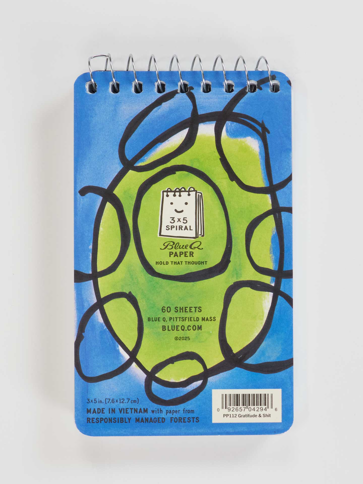 Gratitude & Shit 3x5 Spiral Notebook