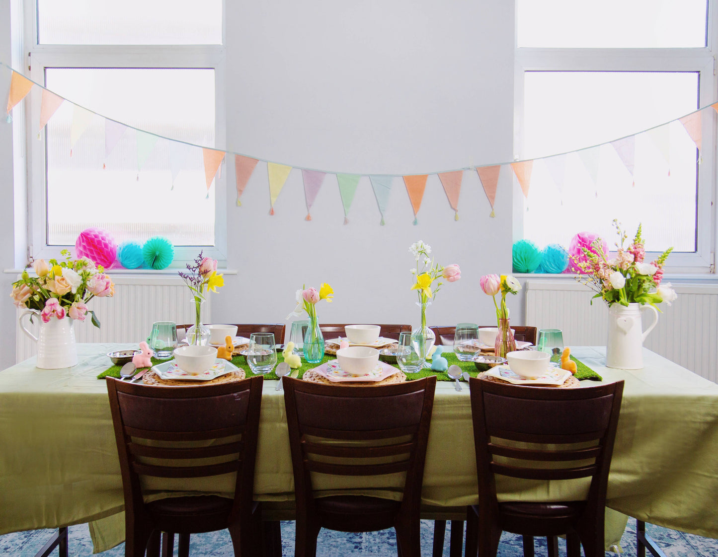 Pastel Fabric Bunting 3m | Tea Party| Summer Party |