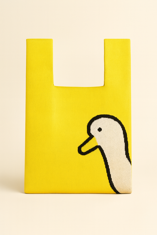 Peek-a-Duck Knitted Bag - Small