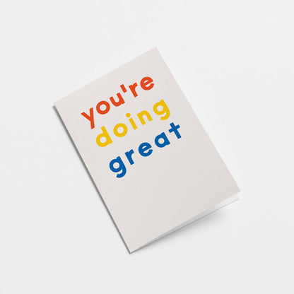 You're doing great