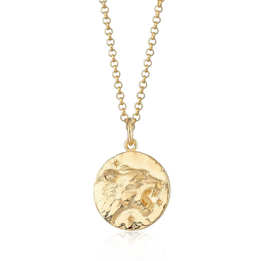 Gold Leo Zodiac Necklace