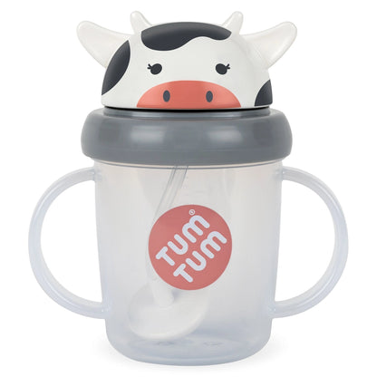 Tippy Up Sippy Cup (Series 3), with Weighted Straw (Valve Free), Connie Cow 200ml