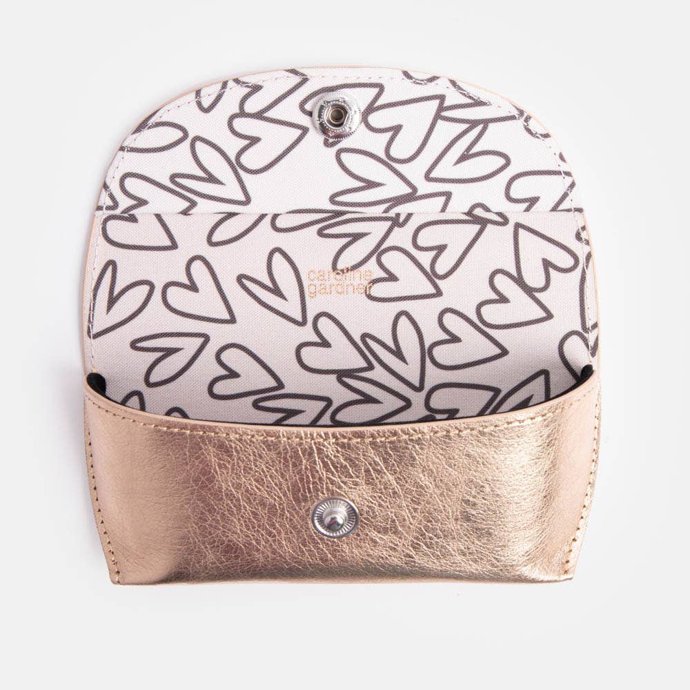 Rose Gold Kraft Flap Glasses Case