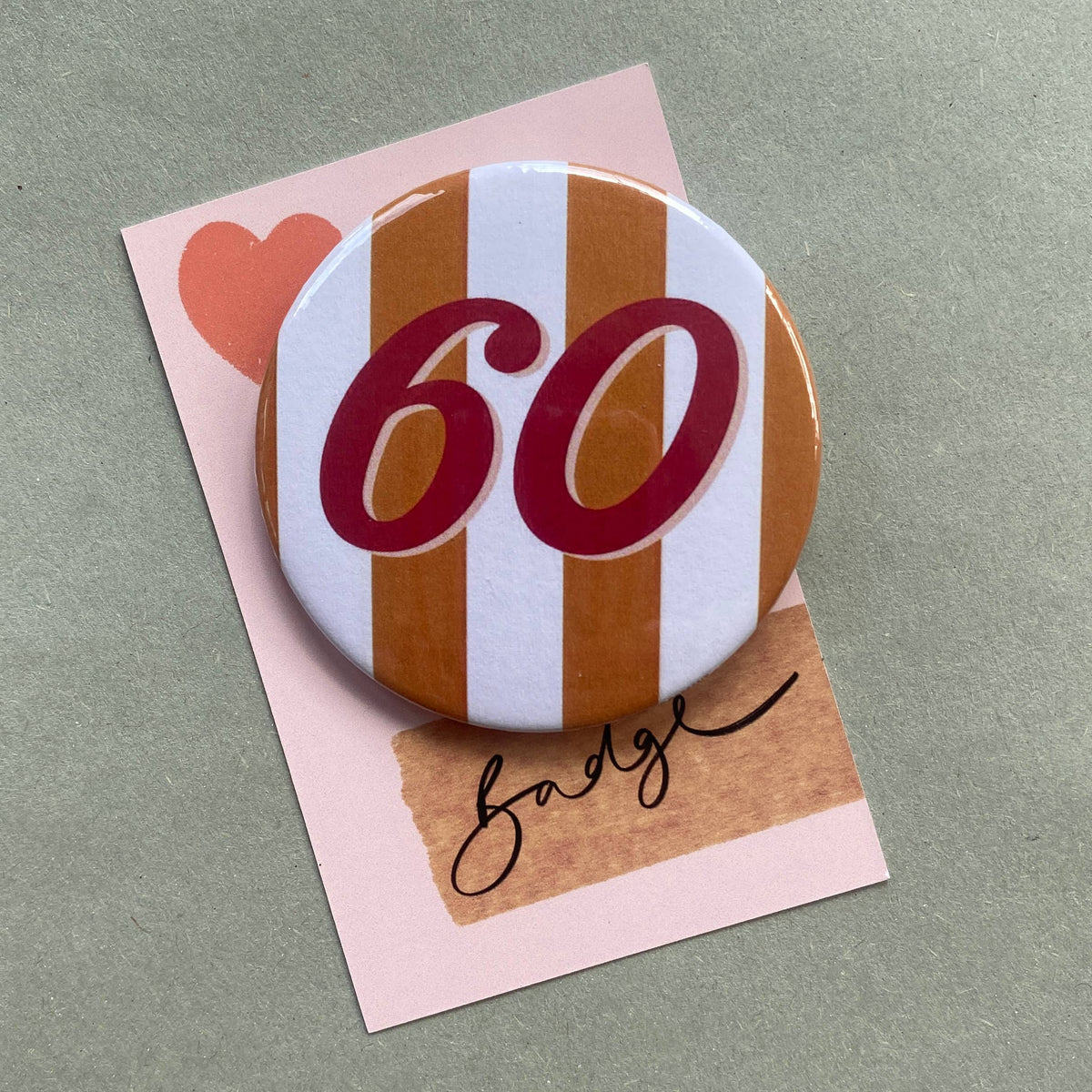 30th Seaside Stripe Birthday Age Badge - 21st 30th 40th 50th 60th: 30