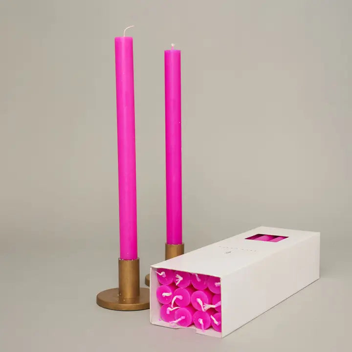 Dinner Candle (single candle) - Fluoro Purple