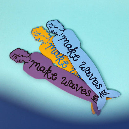 Mer-Woman | Leather Bookmark: Lilac