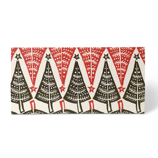 Pack of 6 Long Cards - Dancing Trees