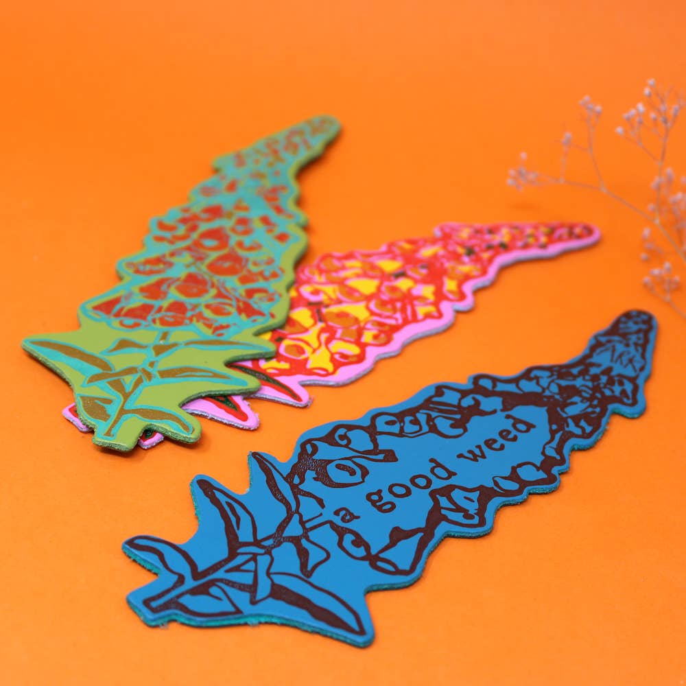 'A Good Weed' Flower Bookmark: Hot Pink
