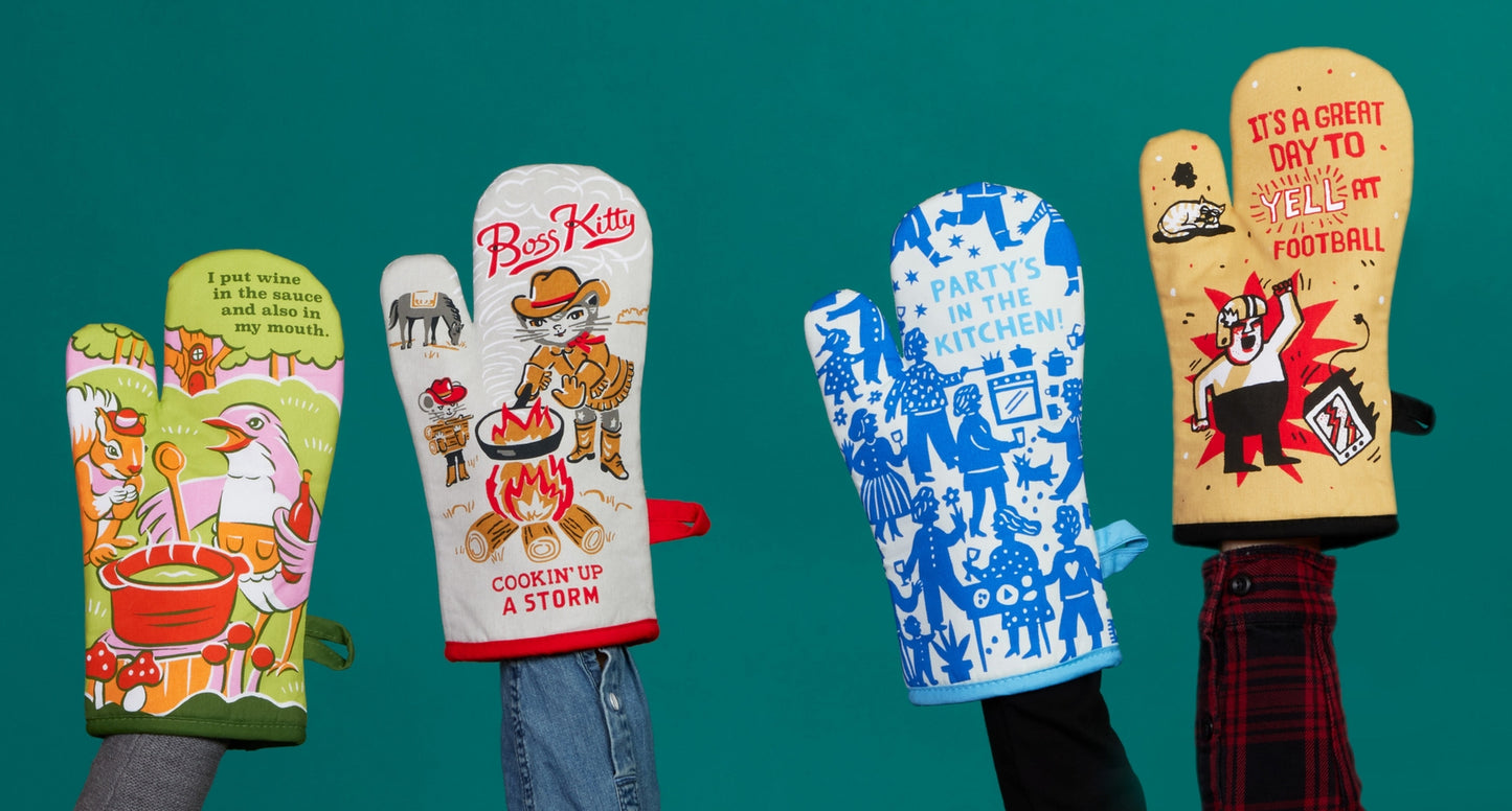 Party's in the Kitchen Oven Mitt