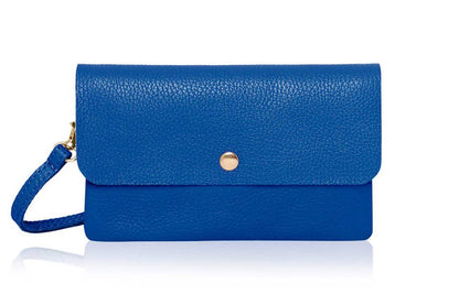 Italian Leather Classic Small Messenger Crossbody Bag: Black