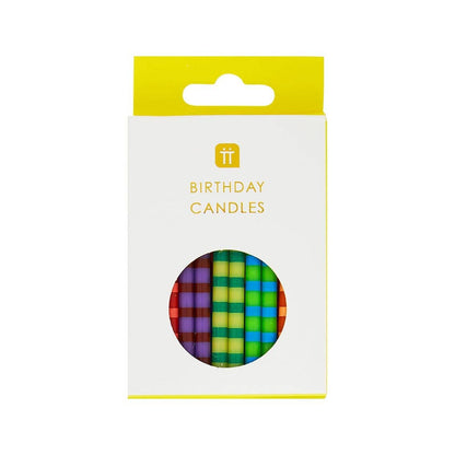 Striped Birthday Candles | 24 Pack |