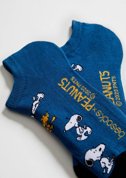 BeSnoopy Blue - 100% Organic Cotton Ankle Socks: Blue / Intl / 36/40