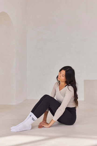 Sporty Socks - 100% Bamboo - White - AW25