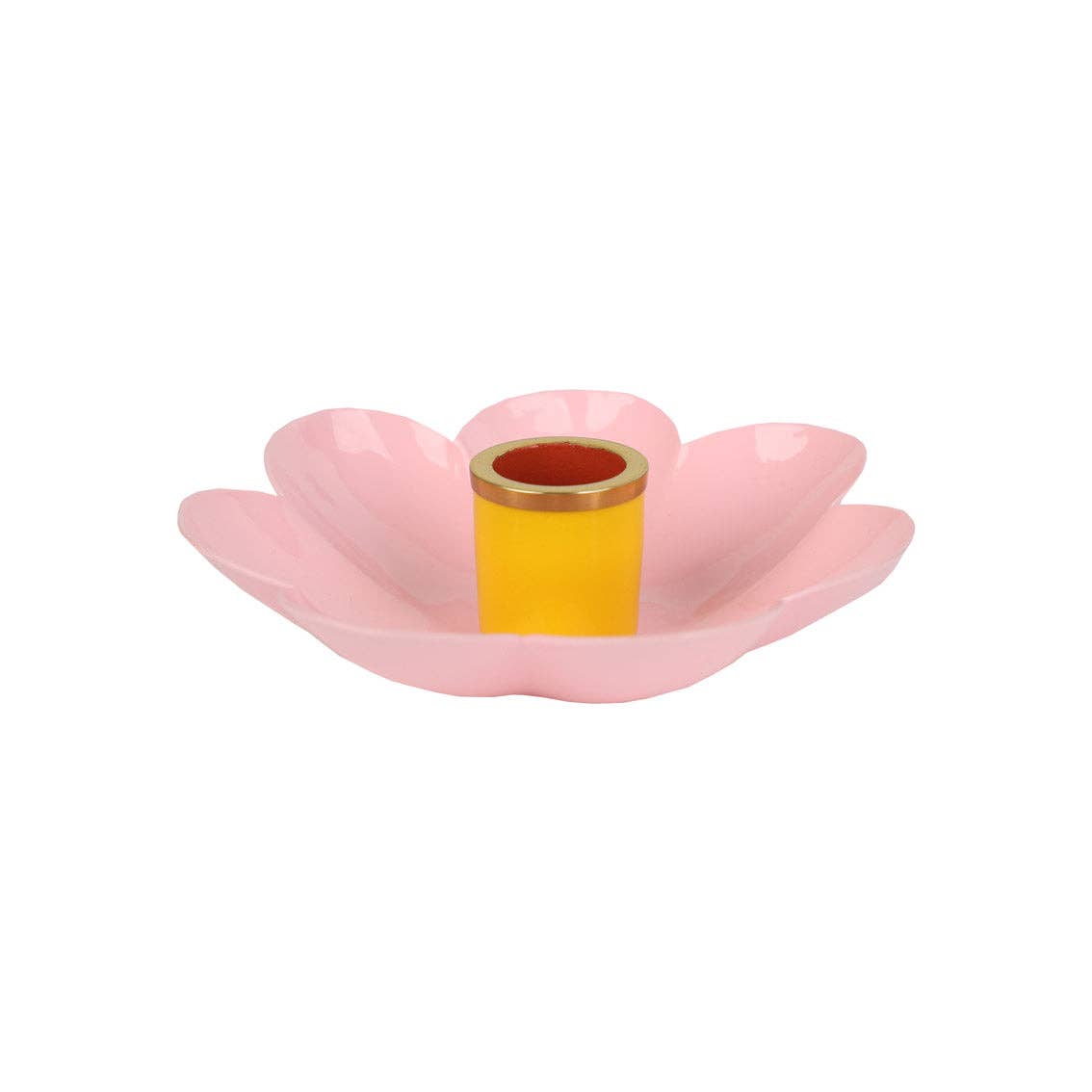 Coloured Enamel Flower Shaped Candle Holders | Summer Decor |