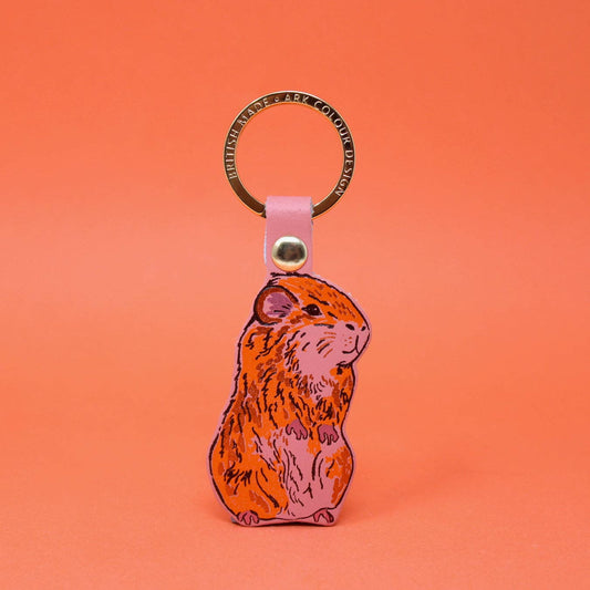 Guinea Pig Keyring - Pale Pink
